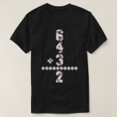 Grappige Wiskunde 6 4 3 2 honkballiefhebber Graphi T-shirt (Design voorkant)