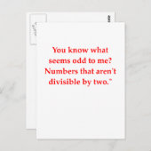 grappige wiskunde briefkaart (Voorkant / Achterkant)