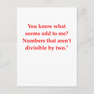 grappige wiskunde briefkaart