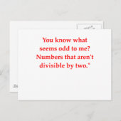 grappige wiskunde briefkaart (Voorkant / Achterkant)