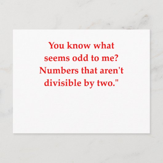 grappige wiskunde briefkaart (Voorkant)