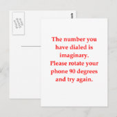 grappige wiskunde briefkaart (Voorkant / Achterkant)