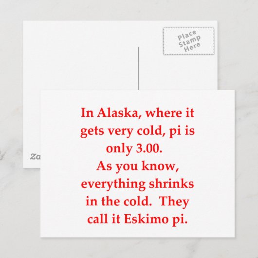 grappige wiskunde briefkaart (Voorkant / Achterkant)