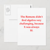 grappige wiskunde briefkaart (Voorkant / Achterkant)