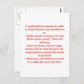 grappige wiskunde briefkaart (Voorkant / Achterkant)