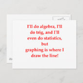 grappige wiskunde briefkaart (Voorkant / Achterkant)