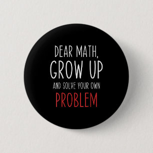 Grappige wiskunde citaat Beste wiskundeleraar Stud Ronde Button 5,7 Cm