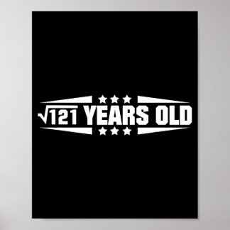 Grappige wiskunde citaat vierkantswortel van 121 1 poster