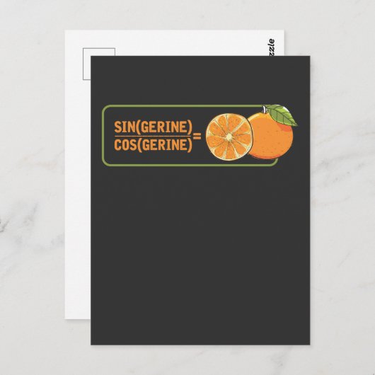 Grappige Wiskunde Docent Tangerine Wiskunde Pun Briefkaart (Voorkant / Achterkant)