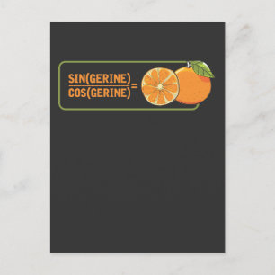 Grappige Wiskunde Docent Tangerine Wiskunde Pun Briefkaart