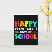 Grappige Wiskunde Formule 100 dagen van School Boy Kaart (Gele Bloem)