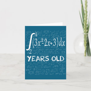 Grappige wiskunde geek 50 jaar oud 50ste verjaarda kaart