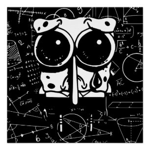 Grappige wiskunde geometrie memen perfect poster