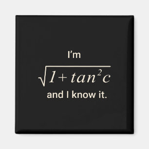 Grappige wiskunde grap T-shirt – I M Sec C trigono Magneet