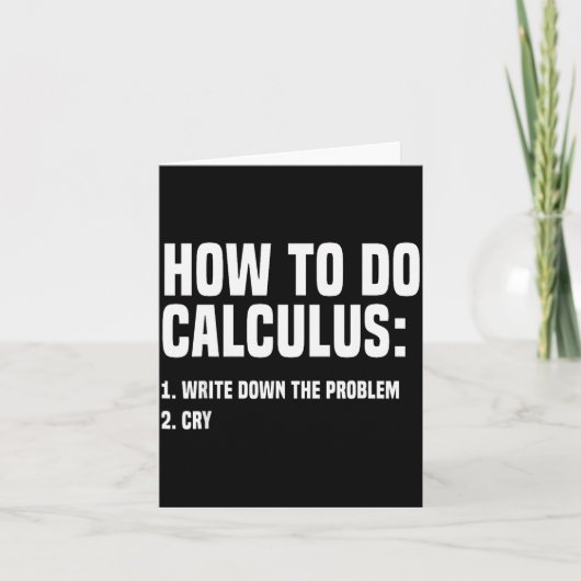 Grappige Wiskunde Hoe Calculus Te Doen Grappige Al Kaart (Voorkant)