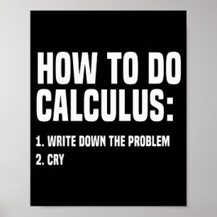 Grappige Wiskunde Hoe Calculus Te Doen Grappige Al Poster