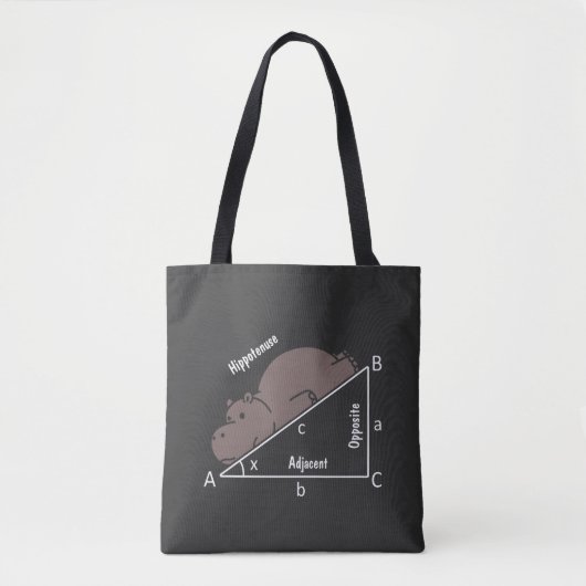 Grappige Wiskunde Humor Hippotenuse Tote Bag (Voorkant)