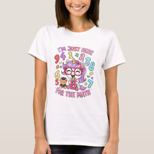 Grappige Wiskunde Ik Ben Hier Net Voor De Wiskunde T-shirt