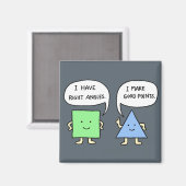Grappige Wiskunde Joke Magnet Leuke Geometrie Joke (Voorkant / Achterkant)