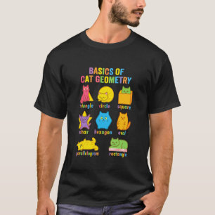 Grappige wiskunde kat geometrie terug naar school  t-shirt