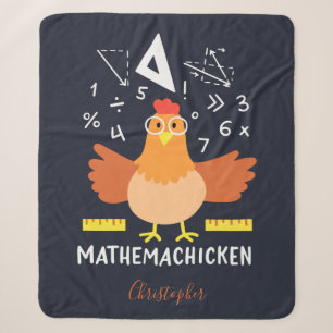 Grappige Wiskunde Kip MathChicken Leraar Op Maat Sherpa Deken