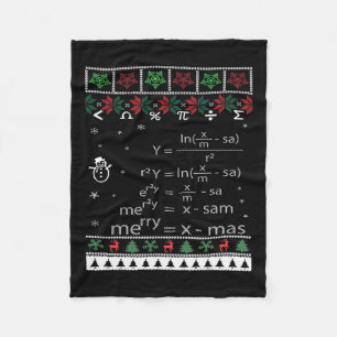 Grappige Wiskunde Leraar Kerst Vrolijk Kerstfeest Fleece Deken