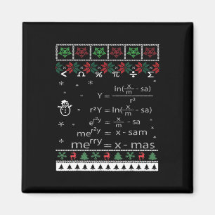 Grappige Wiskunde Leraar Kerst Vrolijk Kerstfeest  Magneet