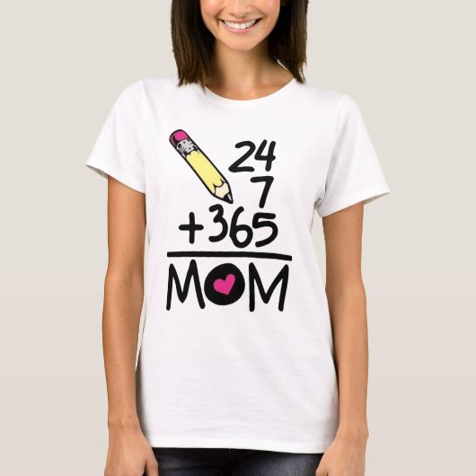 Grappige wiskunde moeder leraren cadeau leuke potl t-shirt (Voorkant)