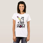 Grappige wiskunde moeder leraren cadeau leuke potl t-shirt (Voorkant volledig)