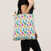 Grappige Wiskunde Monster Getallen Patroon Tote Bag (Dichtbij)