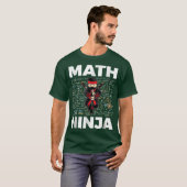 Grappige wiskunde-ninja voor wiskundeleerkracht st t-shirt (Voorkant volledig)