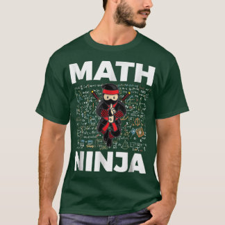 Grappige wiskunde-ninja voor wiskundeleerkracht st t-shirt