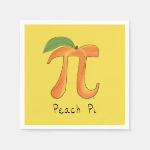 Grappige wiskunde perzik Pi-symbool Servet