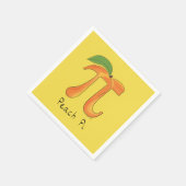 Grappige wiskunde perzik Pi-symbool Servet (Hoek)