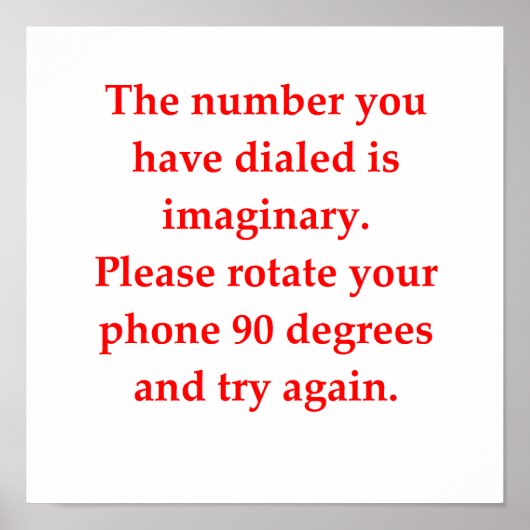 grappige wiskunde poster (Voorkant)