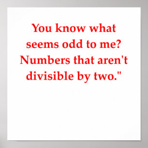 grappige wiskunde poster