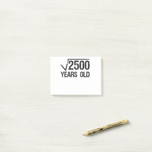 Grappige Wiskunde Probleem Vierkantswortel van 250 Post-it® Notes (Op bureau)