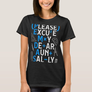 Grappige Wiskunde Regels Pemdas Grapjurk Leraren W T-shirt