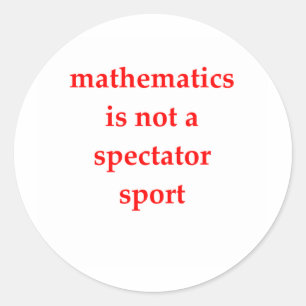 grappige wiskunde ronde sticker