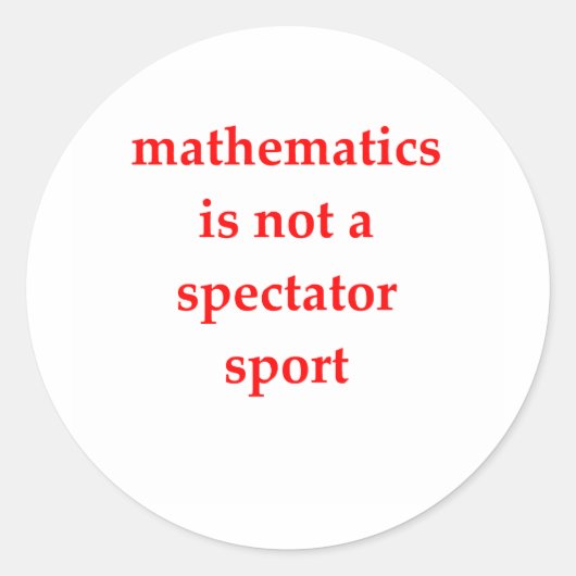 grappige wiskunde ronde sticker (Voorkant)