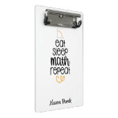 Grappige wiskunde student gepersonaliseerde school mini klembord (Schuin)