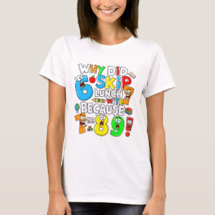 Grappige wiskunde T-shirt voor leraren met nummerd