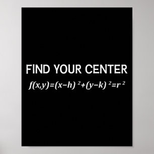 Grappige Wiskunde Vind uw Centrum Cirkel Vergelijk Poster