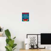 Grappige wiskunde watermeloen berekening grap lera poster (Thuiskantoor)