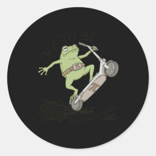 Grappige wiskundefrog Pi-dag irrationele woordgrap Ronde Sticker