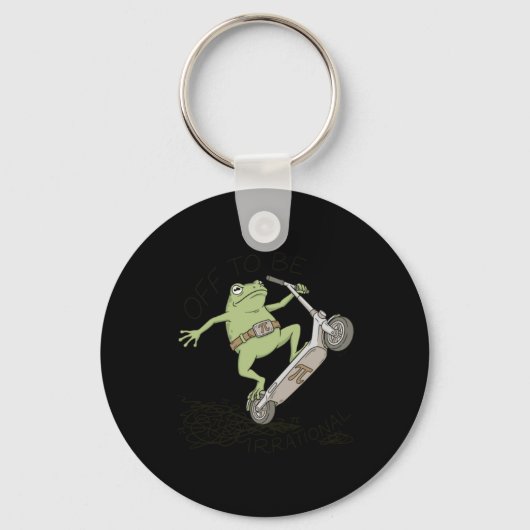 Grappige wiskundefrog Pi-dag irrationele woordgrap Sleutelhanger (Voorkant)
