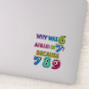 Grappige wiskundegrapsticker voor kinderen Nummerd Sticker