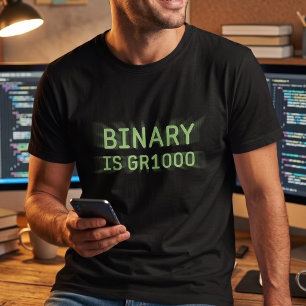 Grappige wiskundehumor - Binair is geweldig (GR8) T-shirt