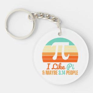 Grappige wiskundeleraar 14 maart Pi-dag Merch Ik v Sleutelhanger