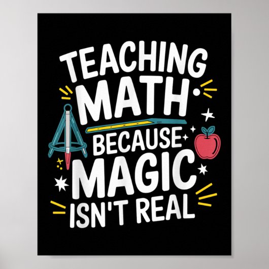 Grappige wiskundeleraar Algebra-liefhebber terug n Poster (Voorkant)